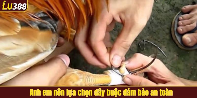 Anh em nên lựa chọn dây buộc đảm bảo an toàn